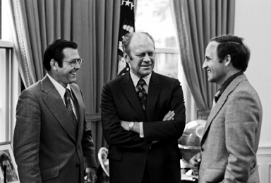 In the Oval Office on April 28 1975 with President Ford andDon Rumsfeld two - photo 6