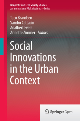 Taco Brandsen Sandro Cattacin Adalbert Evers - Social Innovations in the Urban Context