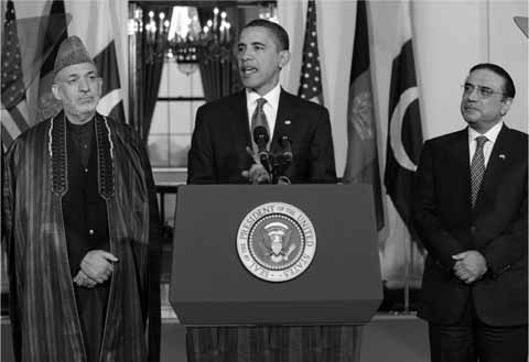 12 Presidents Barack Obama Hamid Karzai and Asif Ali Zardari in 2009 Whether - photo 16