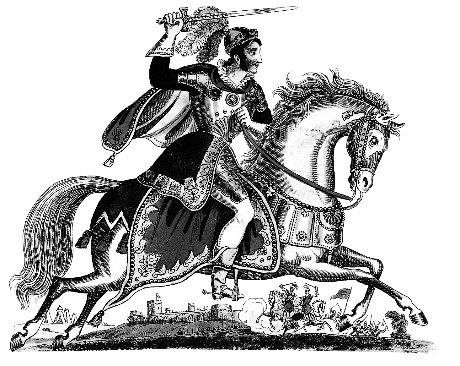 Henry Earl of Richmond at the Battle of Bosworth a fanciful mid-Victorian - photo 3