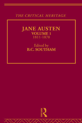 Taylor Jane Austen the critical heritage: 1811-1870