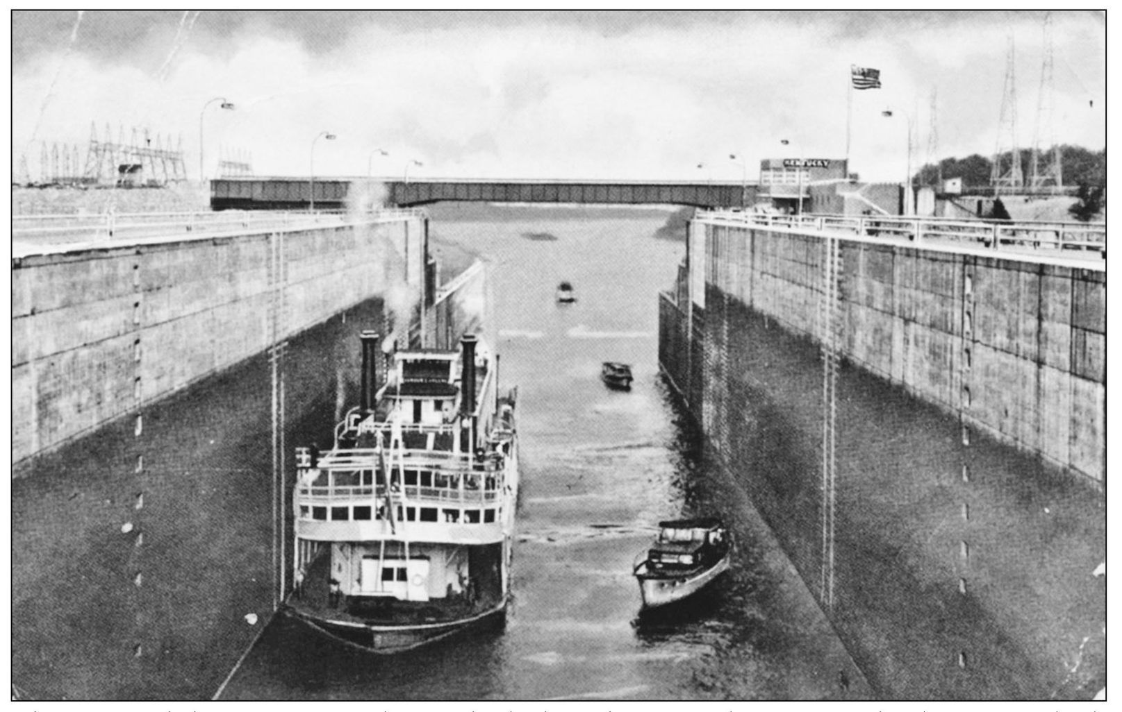 This postcard shows a river packet in the lock at the Kentucky Dam Packet - photo 5