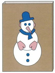 4a Glue all the pieces on a paper bag 4b Completed Snowman Gift Bag - photo 23