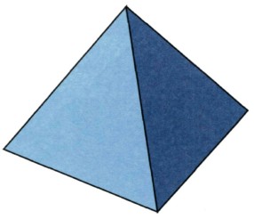 Tape the four triangles together to form a three-sided pyramid with a bottom - photo 19