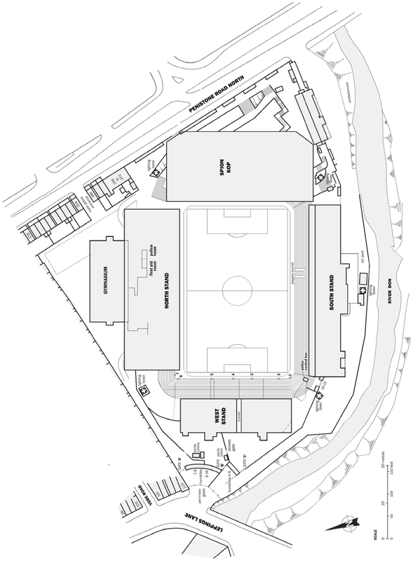 Map of Hillsborough stadium on 15 April 1989 courtesy of the Hillsborough - photo 2