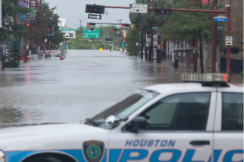 The Theater District in downtown Houston is flooded by water from Buffalo Bayou - photo 4