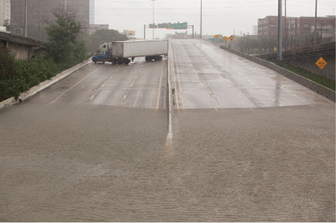 Interstate 45 in downtown Houston on Sunday Aug 27 2017 after heavy rains - photo 9