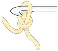 Put the hook into the circle and pull the knot gently so that it forms a loose - photo 8