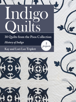 Triplett Kay - Indigo quilts: 30 quilts from the Poos collection - history of indigo - 5 projects