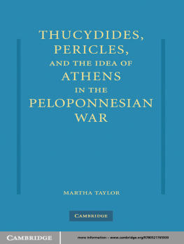 Tucidide. De bello Peloponnesiaco. - Thucydides, Pericles, and the Idea of Athens in the Peloponnesian War