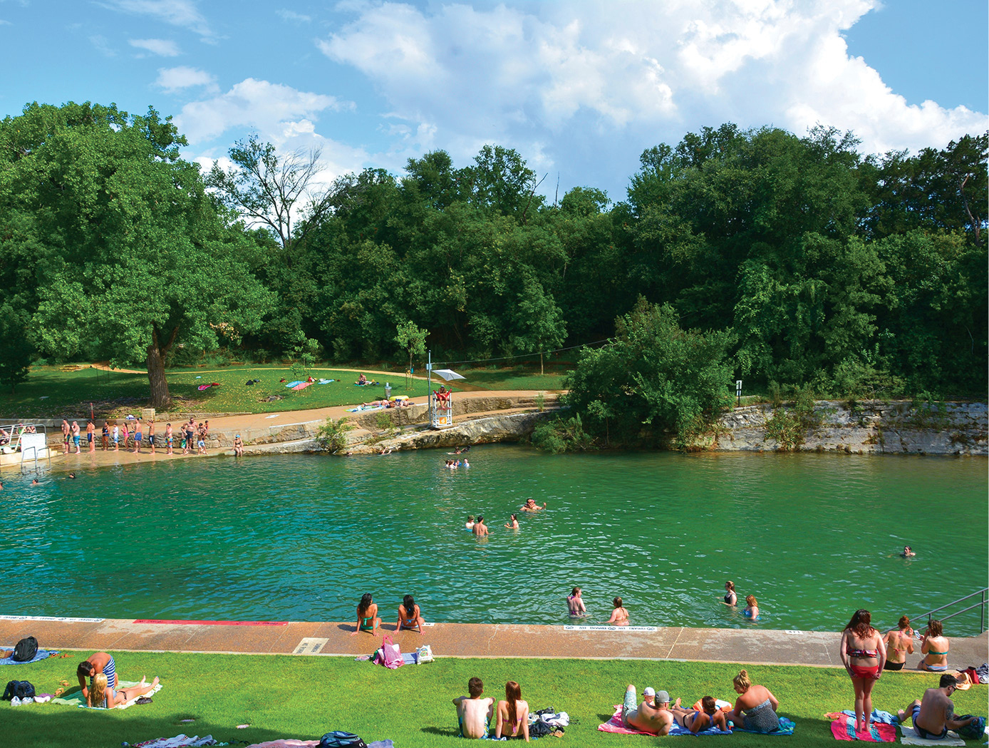 Spring-fed Barton Springs Pool is Austins recreational jewel a 3-acre - photo 8
