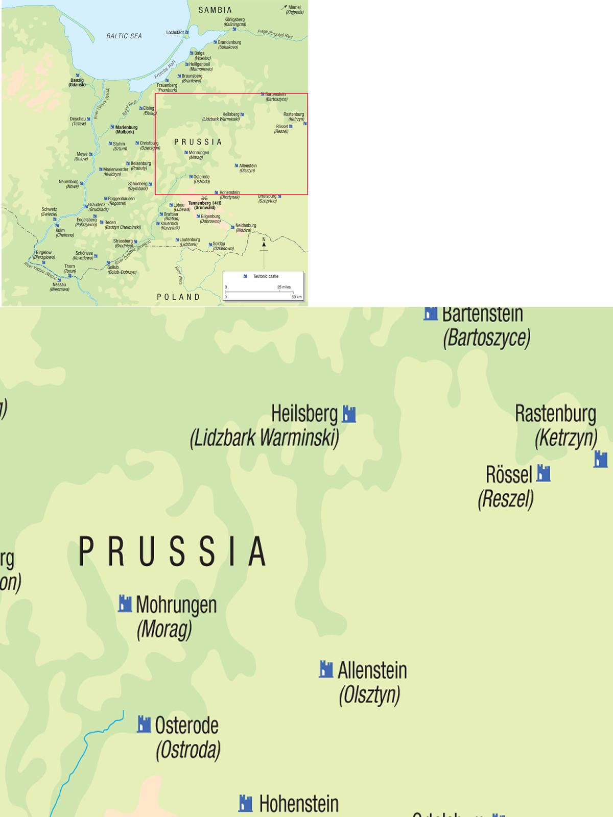 Map showing the location of the most important crusader castles of the Teutonic - photo 6