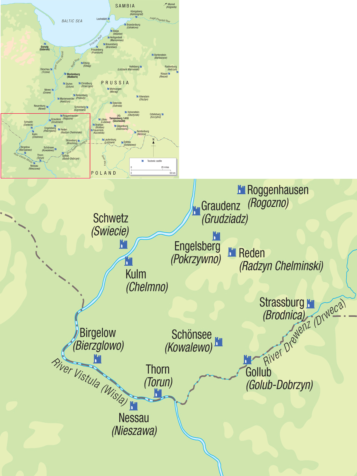 Map showing the location of the most important crusader castles of the Teutonic - photo 7