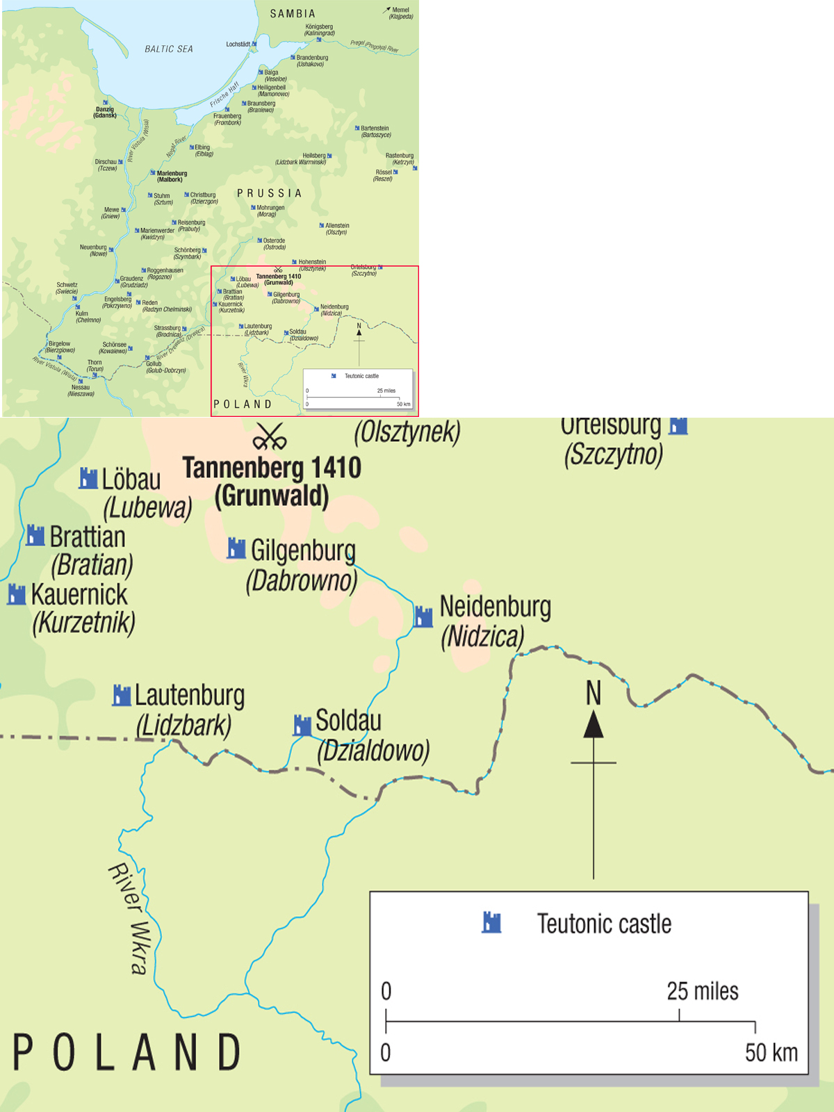 Map showing the location of the most important crusader castles of the Teutonic - photo 8