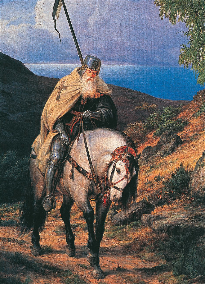 This painting entitled The Return of the Crusader by the 19th-century artist - photo 2