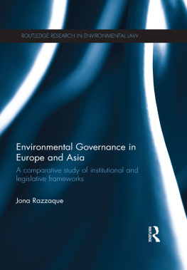 Union européenne. - Environmental governance in Europe and Asia: a comparative study of institutional and legislative frameworks