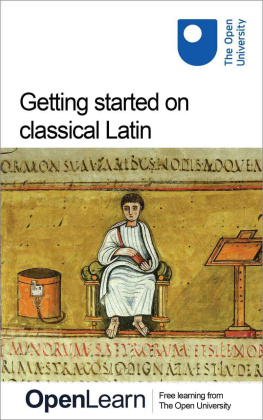 University - Getting started on classical Latin