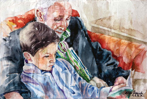 EDEE JOPPICH LOVE STORY WATERCOLOR Tommy always greets his visiting Grandpa - photo 9