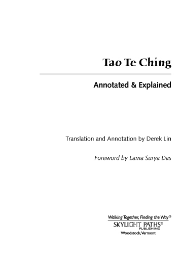 Tao Te Ching Annotated Explained 2009 Quality Paperback Edition Fourth - photo 1