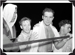 Joe Louis left wears his customary dead pan as he and Billy Conn prepare to - photo 4