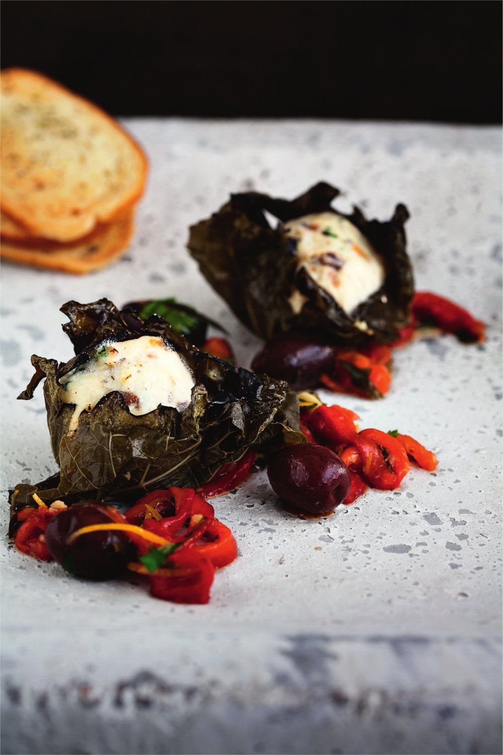 Vine leaves are a great way of baking goats cheese think of the leaves as - photo 3