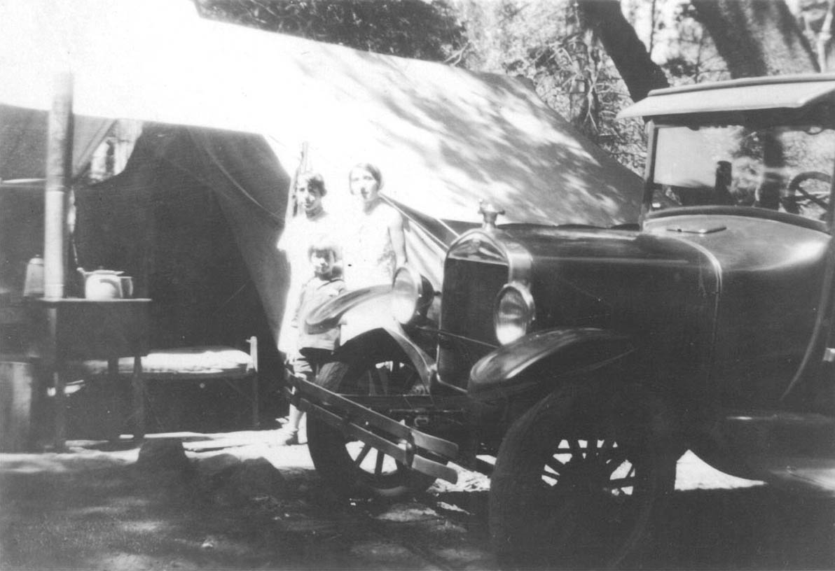 My mother center camping in Yosemite National Park with her mother right - photo 3