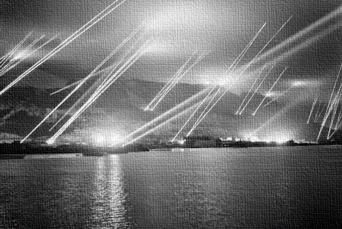 Photo taken from off the coast during the Battle of Los Angeles But First a - photo 9