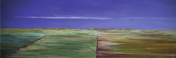 My painting 2003 of the open horizon of Skagen Denmark where I grew up and - photo 1