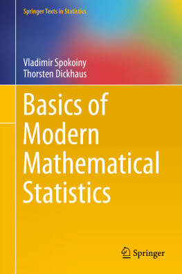 Vladimir Spokoiny Basics of Modern Mathematical Statistics