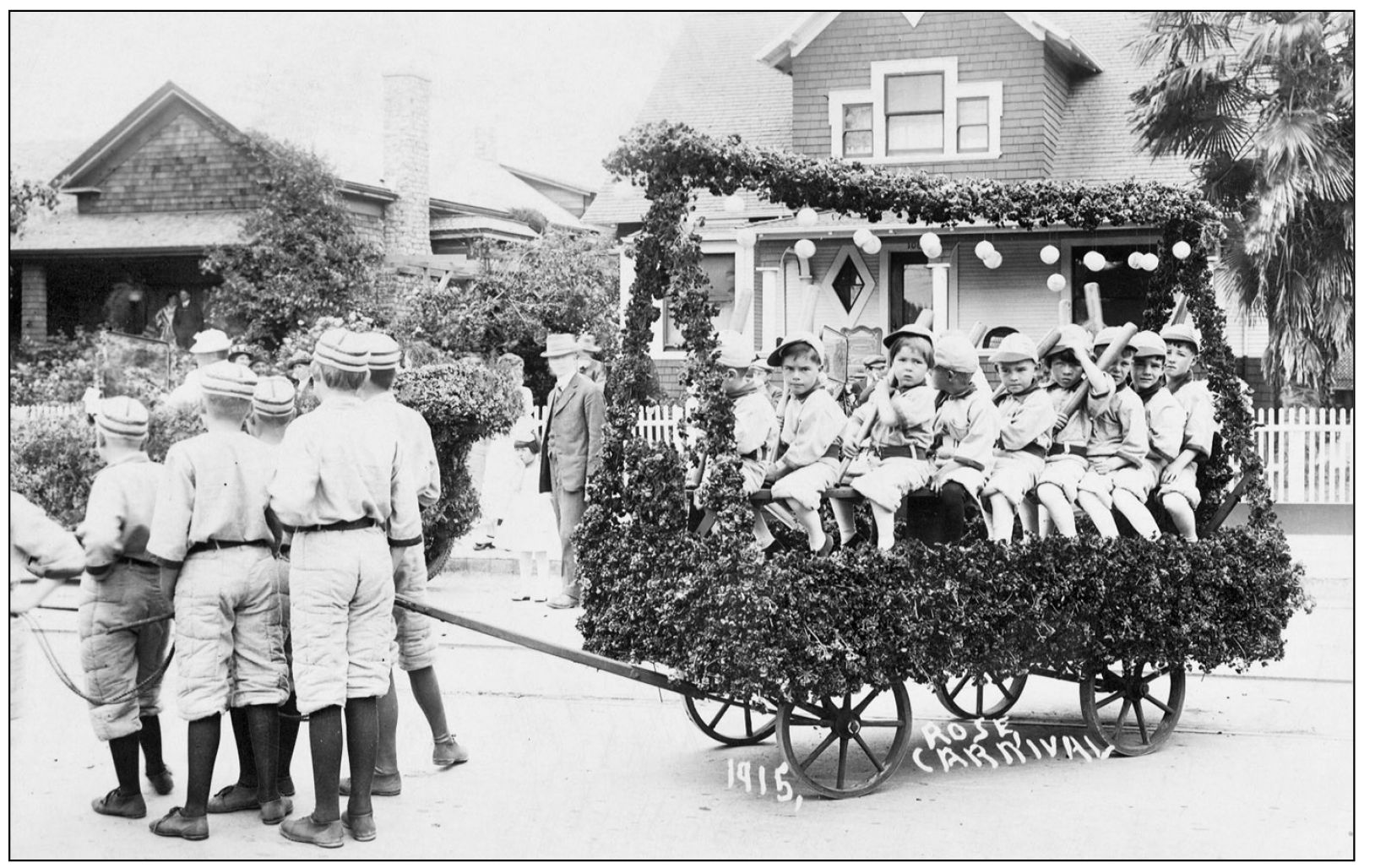 ROSE CARNIVAL 1915 A pee-wee baseball team gets a pull from the big sluggers - photo 14