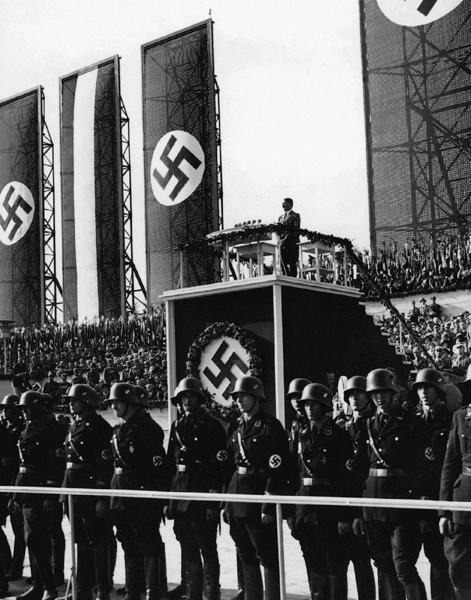 Adolf Hitler Chancellor of Germany addresses a rally at Tempelhof in Berlin - photo 5