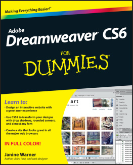 Warner - Dreamweaver CS6 For Dummies