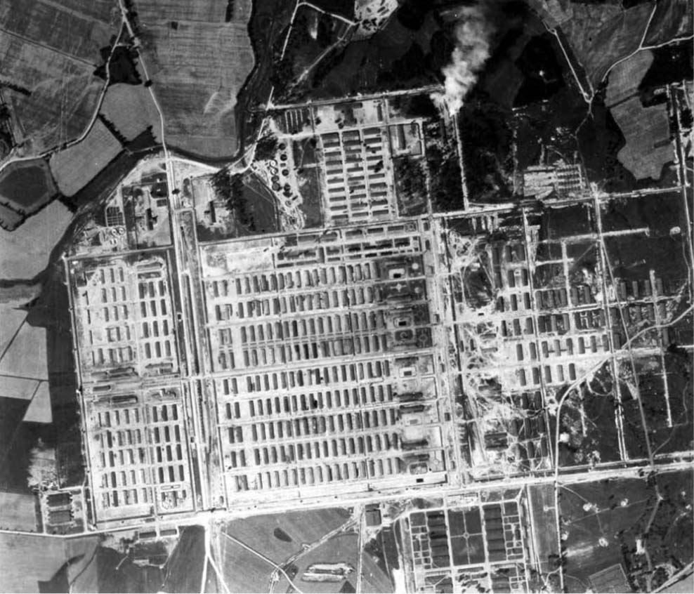 Aerial photo taken by the RAF on a reconnaissance mission over Birkenau August - photo 4