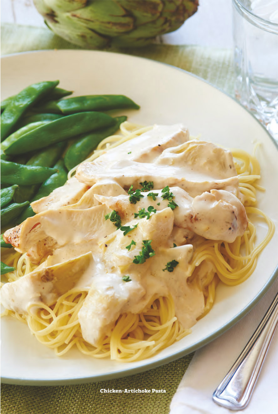 Jars of Alfredo sauce and artichokes make this dish an easy and delicious - photo 9