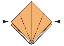 Make an inside-reverse fold by bringing the outside points inside the top - photo 22