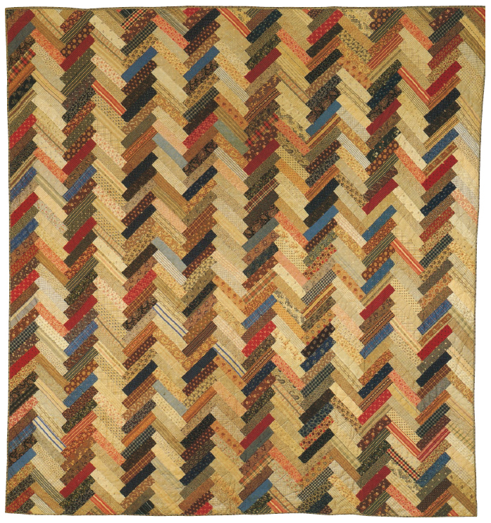 Herringbone Strip Quilt by Nancy Carpenter Hixson 18441927 late 1890s 88 - photo 4