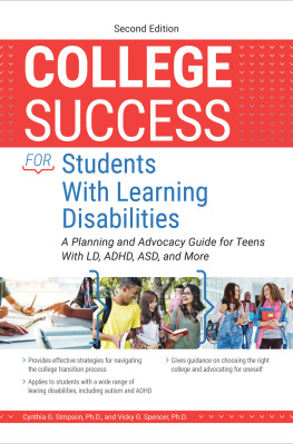 Cynthia Simpson - College Success for Students With Learning Disabilities