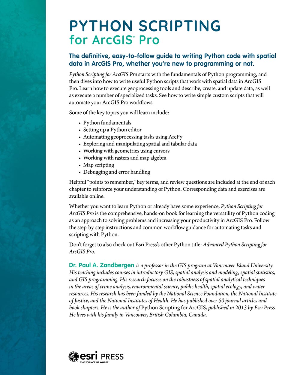 TranscriptionPython Scripting for ArcGIS Pro The definitive easy-to-follow - photo 1