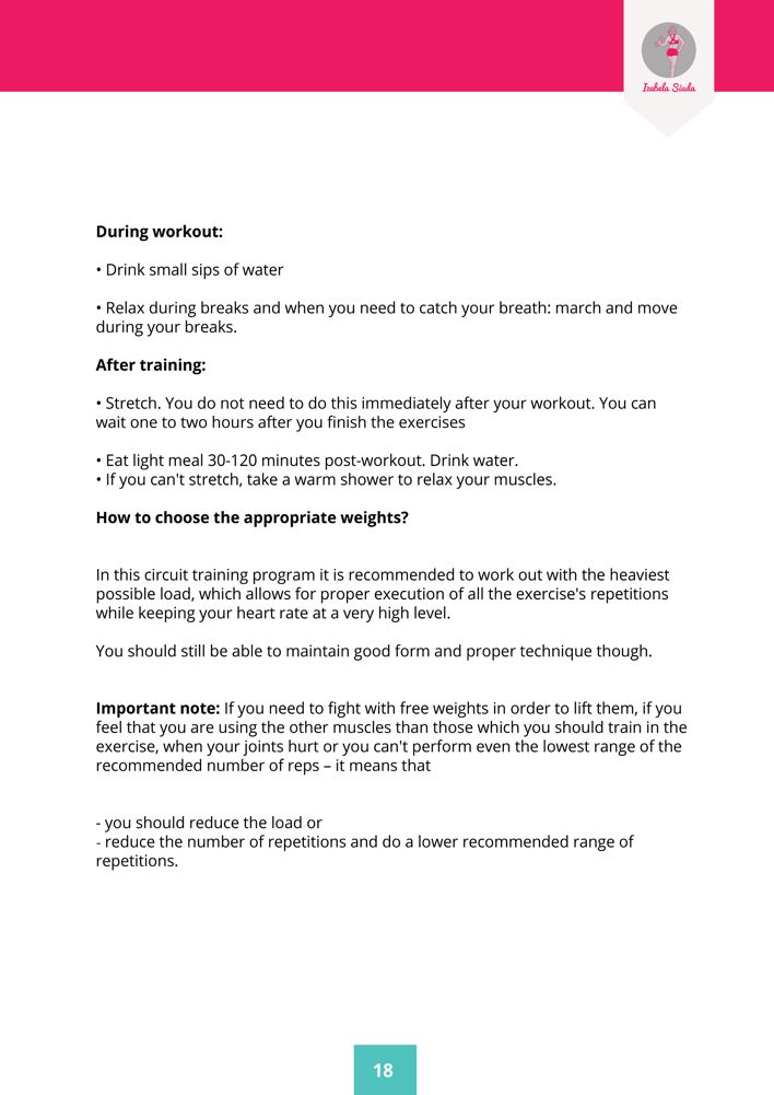 Summer Body 12-week Workout Guide Home Exercise Program for Women Build Your Ultimate Body at Home with Circuit Pilates and Yoga Workouts HomeGym Exercise Female Program with Little Equipment - photo 17