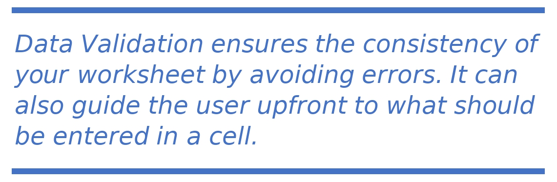 There are eight types of Data Validation that we will explore in this section - photo 4