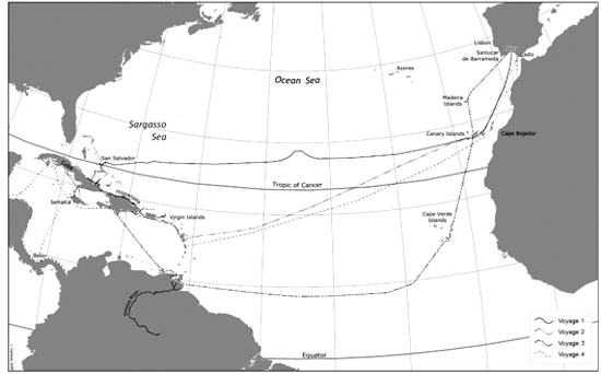 Map of the Four Voyages Prepared by Lynn Carlson GISP To Columbus - photo 5