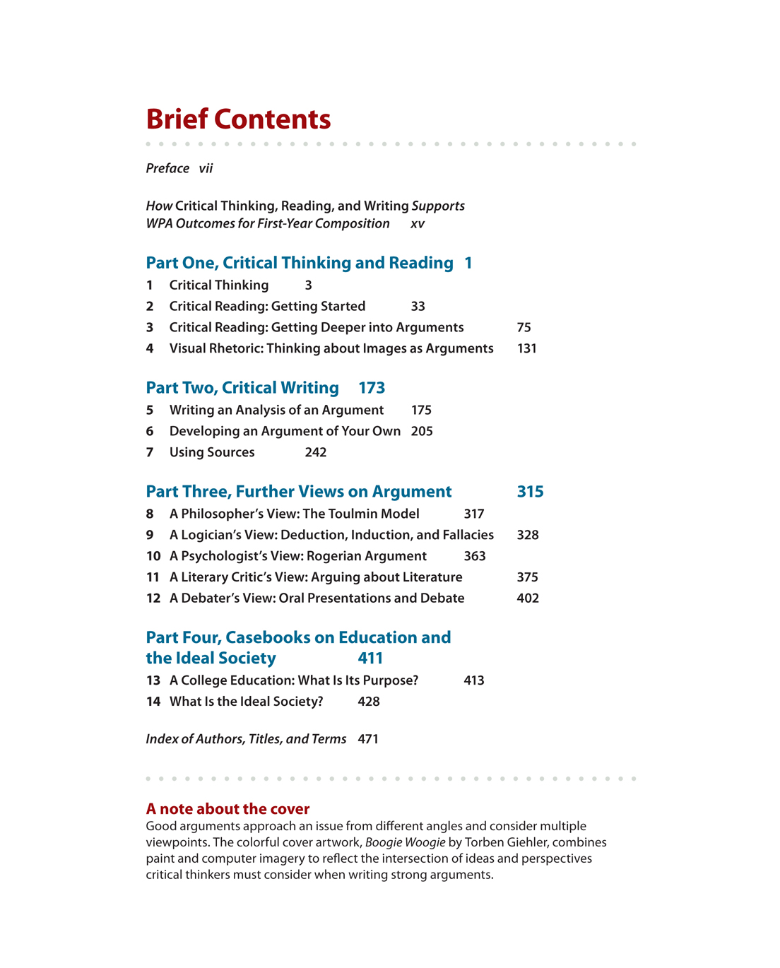 Text reads as follows Preface vii How Critical Thinking Reading and Writing - photo 2