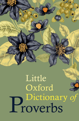 Knowles Elizabeth - Little Oxford Dictionary of Proverbs