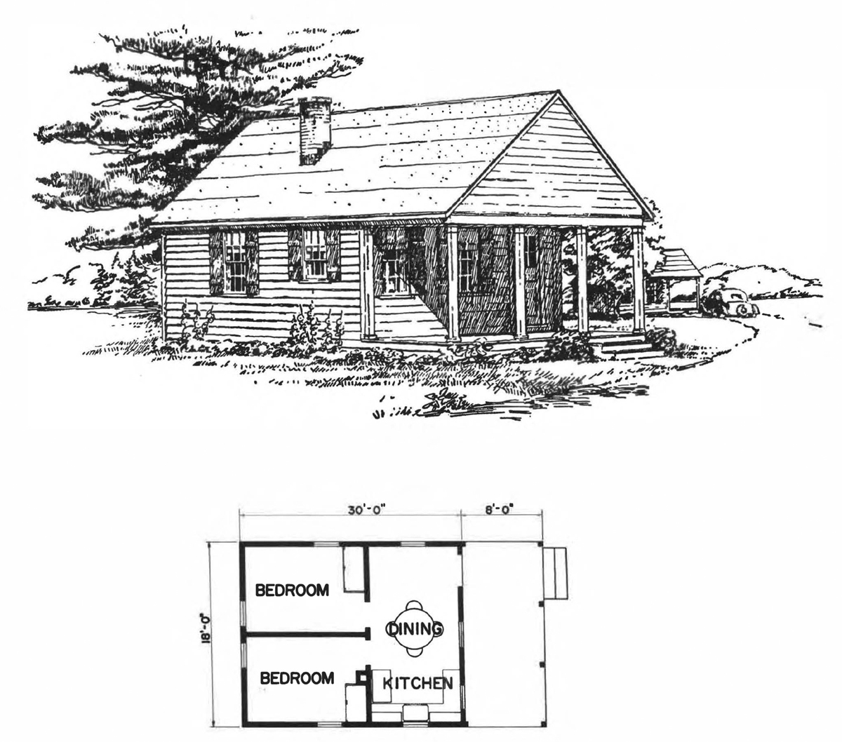 VACATION CABIN FOR FOUR PLAN NO 5186 This economical building provides for - photo 6