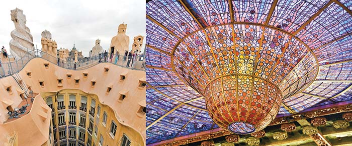 Delightful Modernista architecture at wavy La Pedrera and the colorful Palace - photo 8