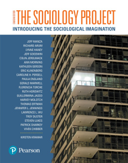Jeff Manza - The Sociology Project: Introducing the Sociological Imagination, First Canadian Edition