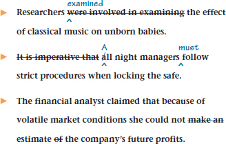 The first example reads as Researchers were involved in examining the effect - photo 5