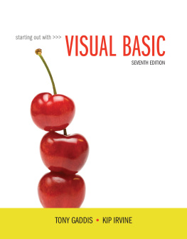 Tony Gaddis - Starting Out With Visual Basic, 7/e