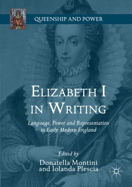 Donatella Montini and Iolanda Plescia Elizabeth I in Writing