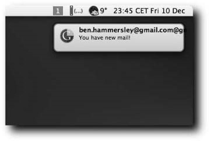 F IGURE 1-3 GmailStatus in action with Growl notification gCount Nathan - photo 3
